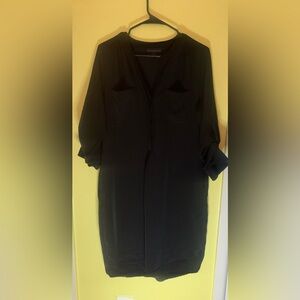 Black button up dress